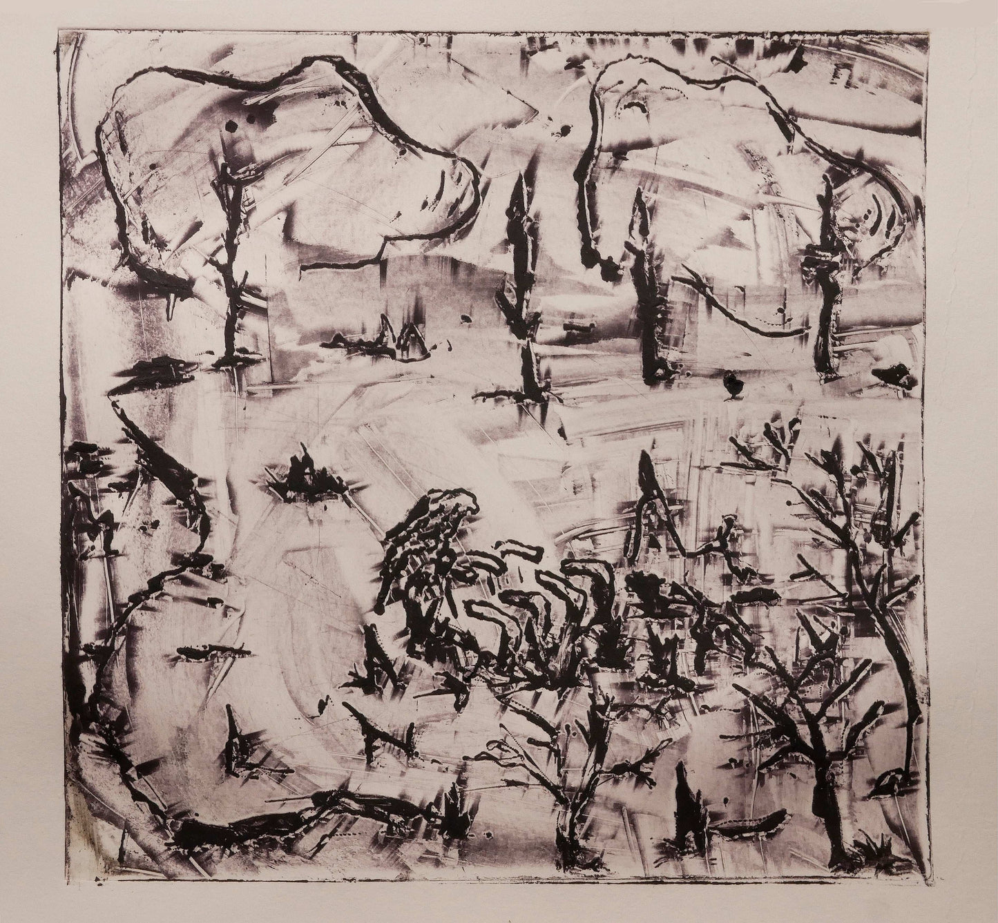 Winter Field with Eagle No. 5