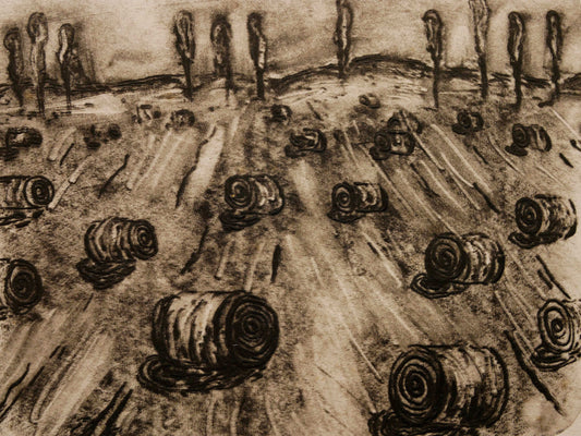 Field with Hay Bales no. 1