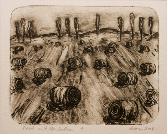 Field with Hay Bales no. 1