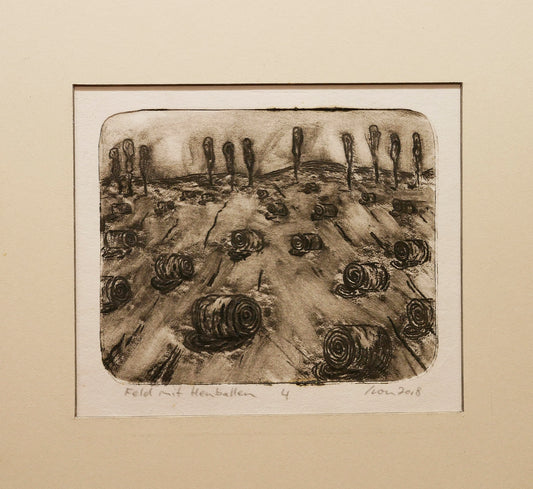 Feld mit Heuballen Nr. 4