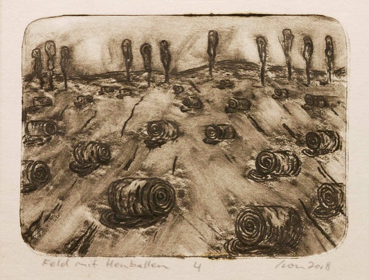 Field with Hay Bales no. 4