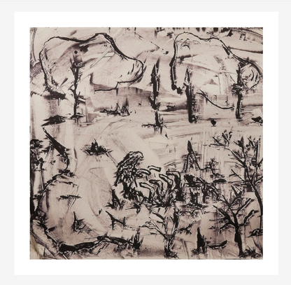 Winter Field with Eagle No. 5