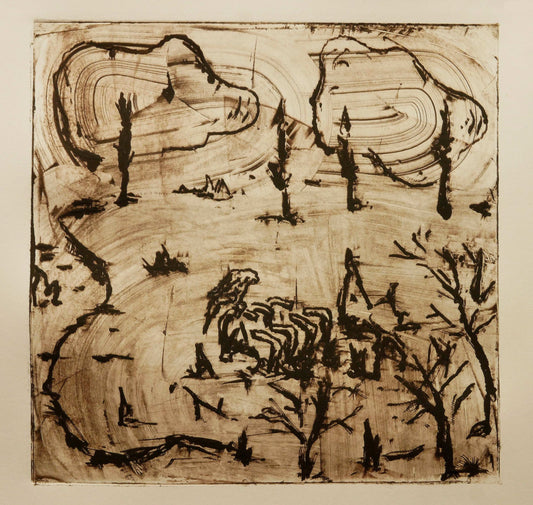 Winter Field with Eagle No. 4