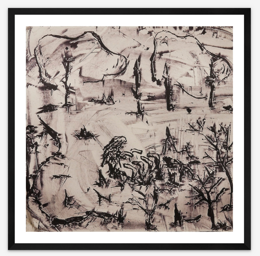 Winter Field with Eagle No. 5