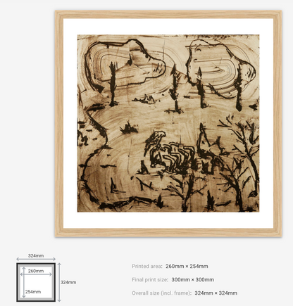 Winter Field with Eagle No 4