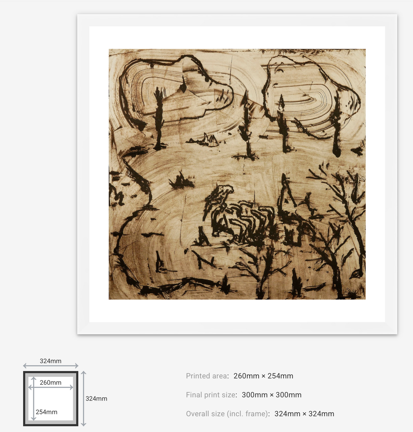 Winter Field with Eagle No 4